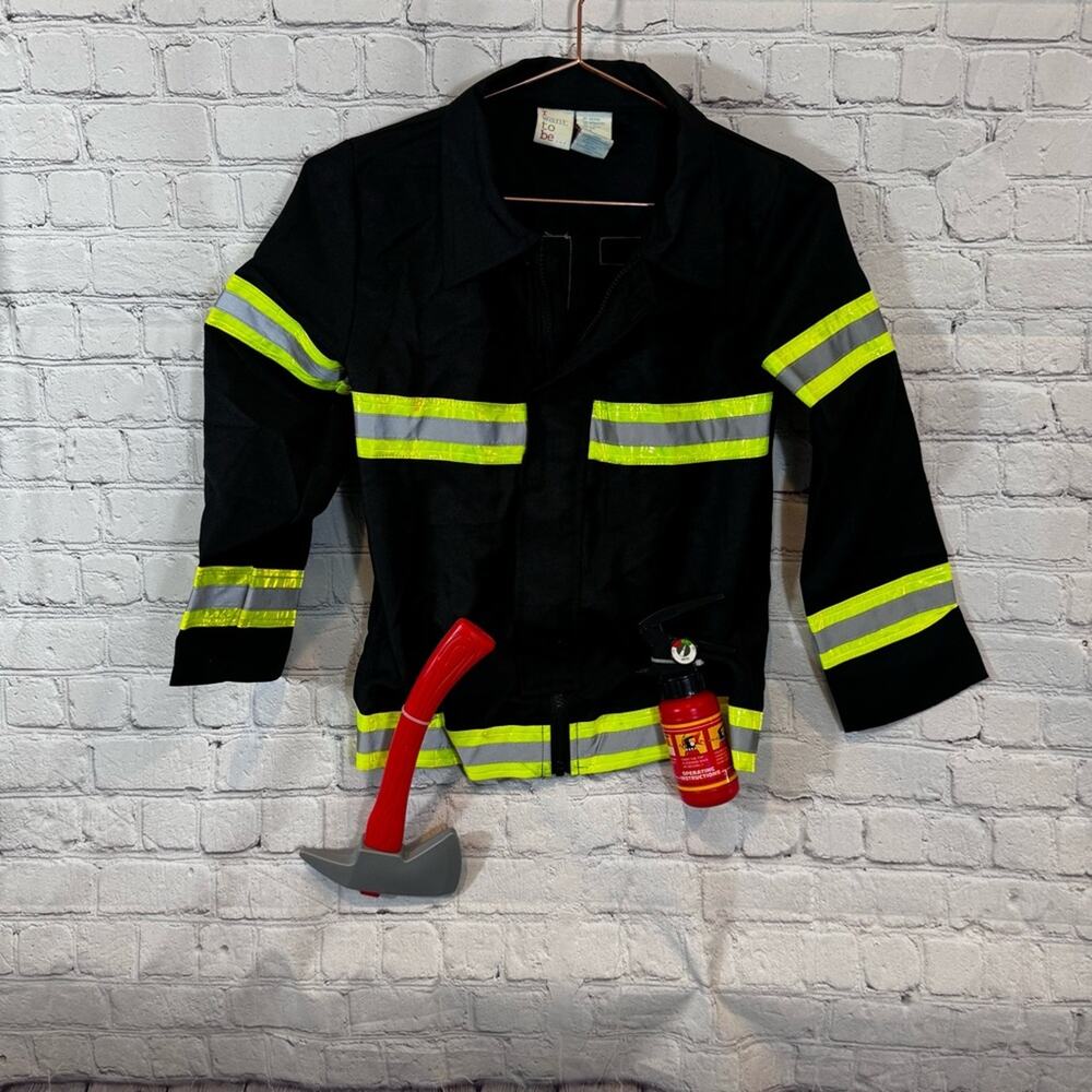 "I Want To Be" Firefighter Boy's Halloween Costume Jacket and Accessories